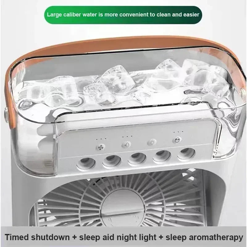 3 in 1 Portable Air Cooler LED Night Light Humidifier