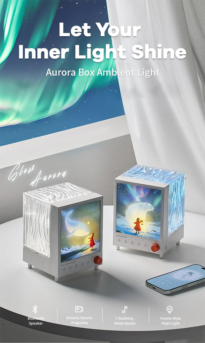 Aurora Box Projector Night Light Bluetooth Ambient Light