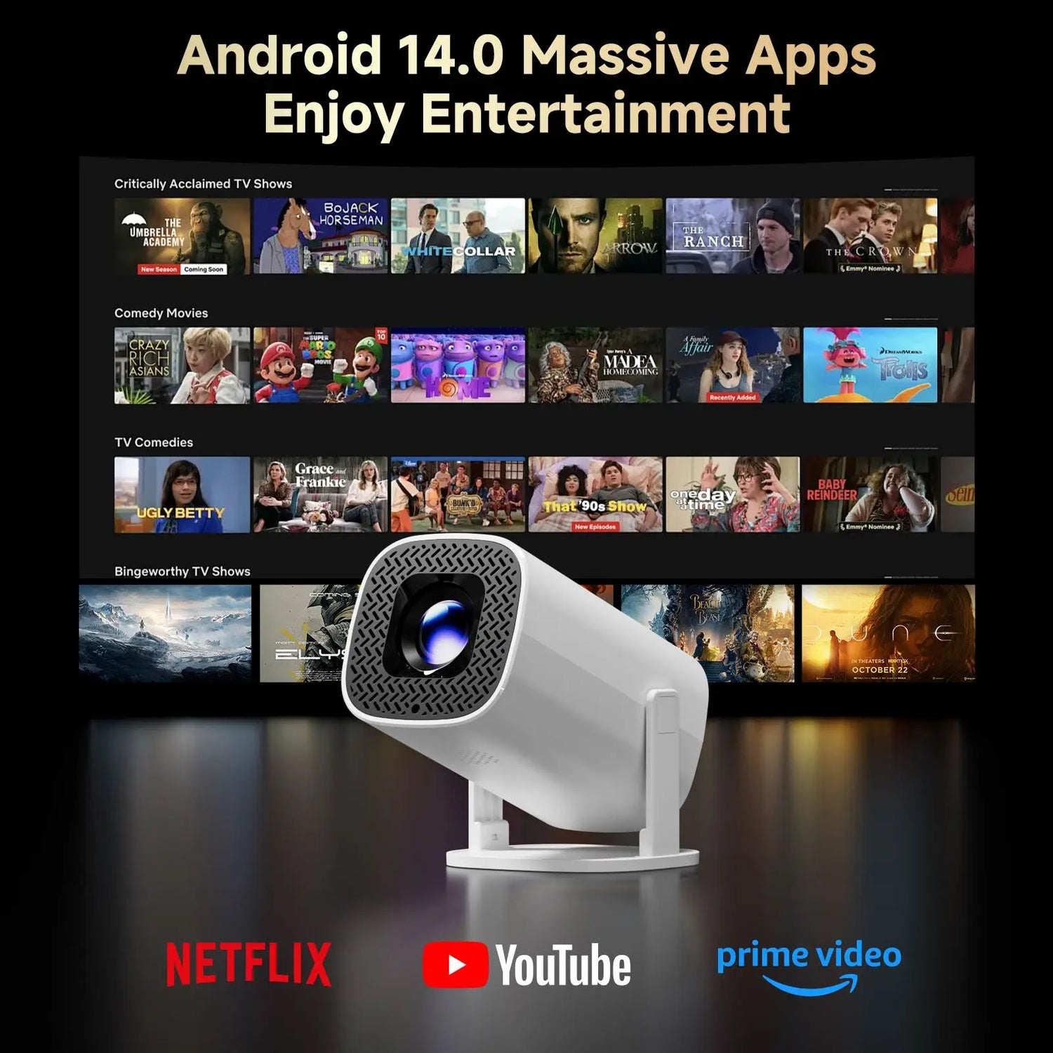 P30 PRO Smart Mini Projector Android 14