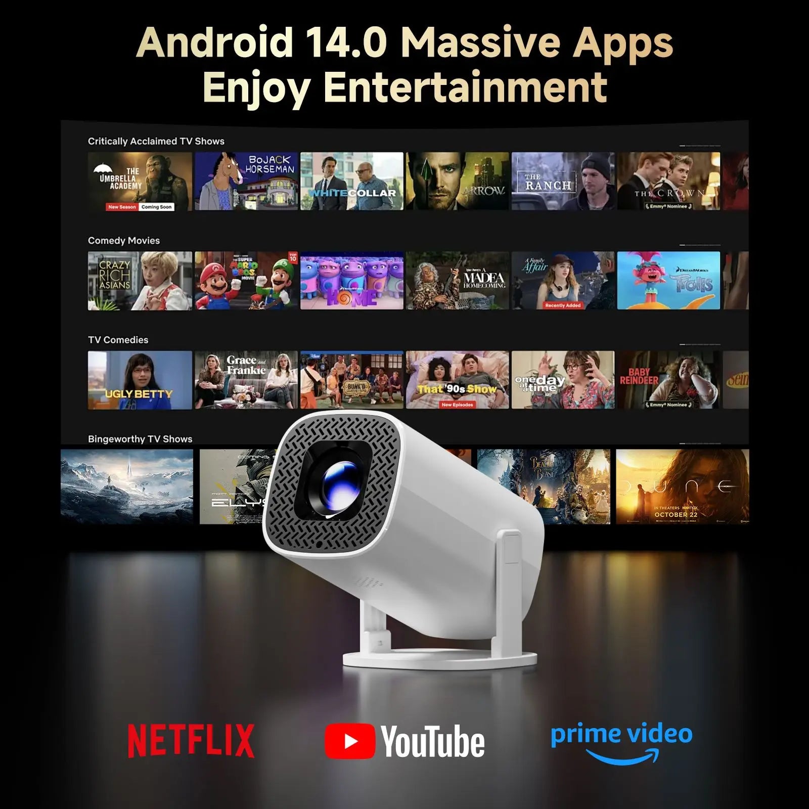 P30 PRO Smart Mini Projector Android 14