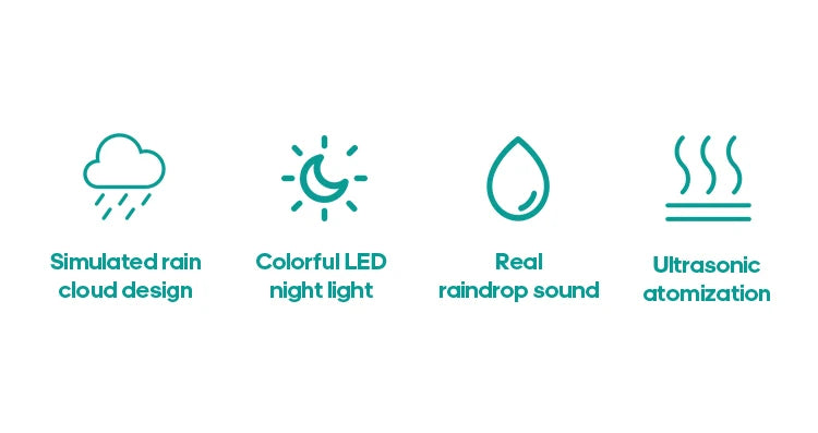 Rain Cloud Electric Air Humidifier 300ml Aroma Diffuser