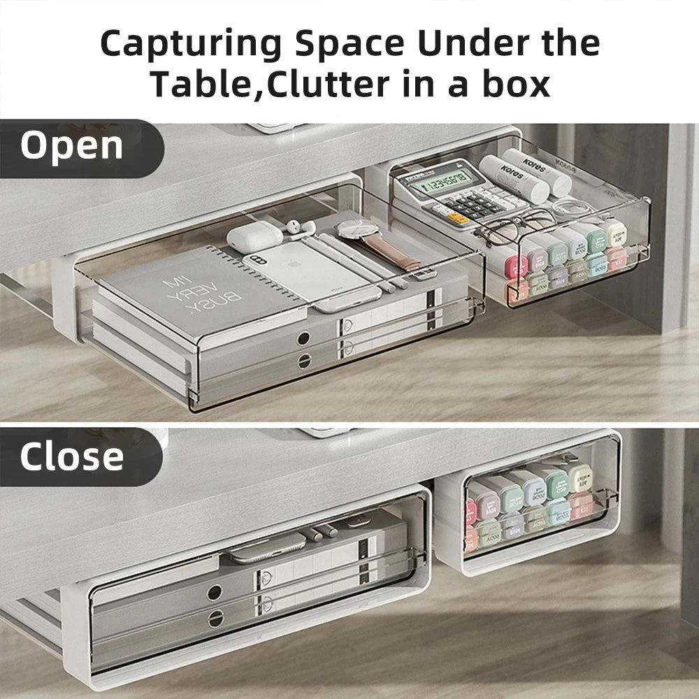 Drawer Storage Box Under Table