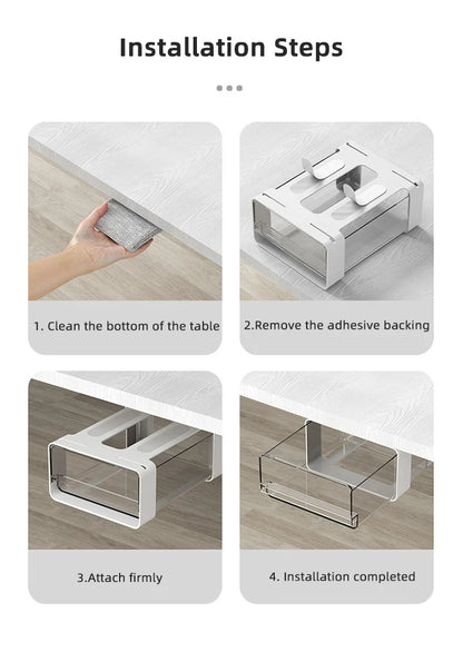 Drawer Storage Box Under Table
