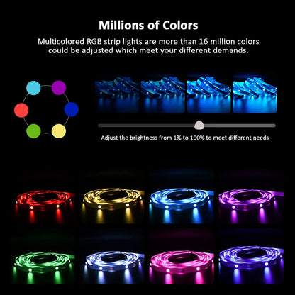 RGB USB LED Strip APP with 44 Key Remote Control