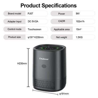 Chuboor Air Purifier for Home Office Bedroom