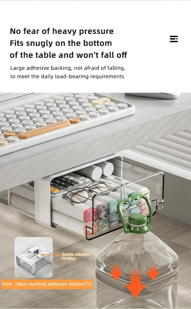 Drawer Storage Box Under Table