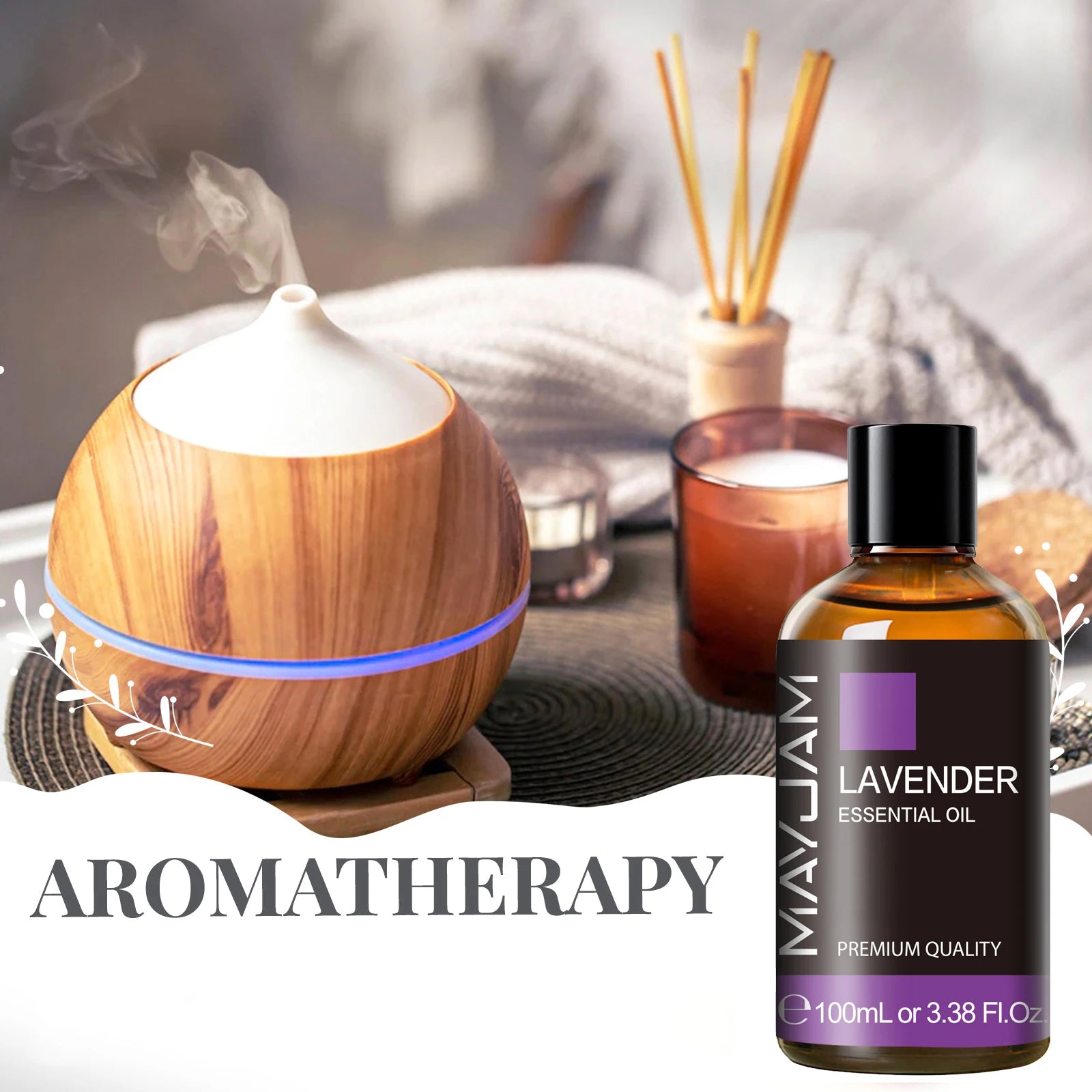 100ML Pure Plant Essential Oil Mint Bergamot Patchouli