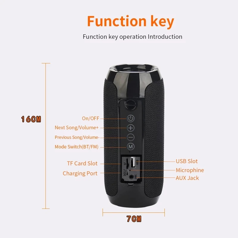 Wireless Portable Bluetooth Speaker Caixa De Som