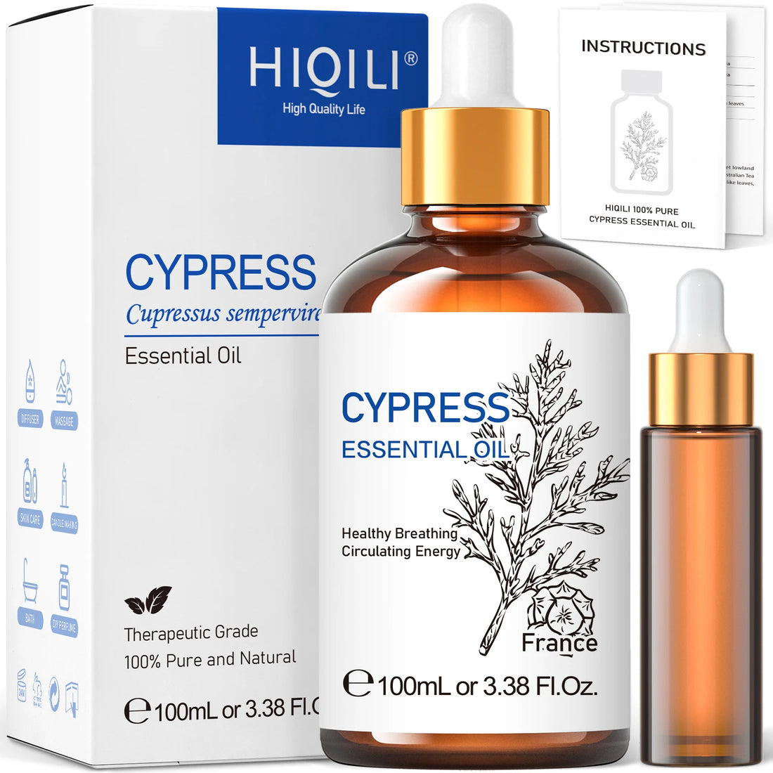 HIQILI 100ML Cypress Essential Oils
