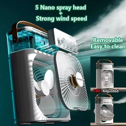 3 in 1 Portable Air Cooler LED Night Light Humidifier