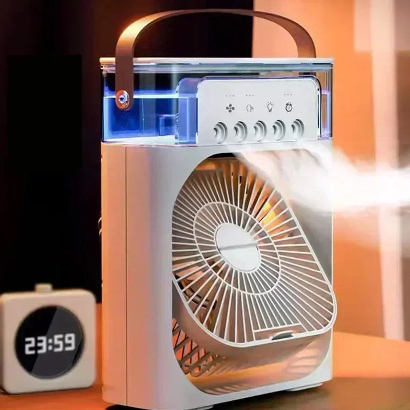3 in 1 Portable Air Cooler LED Night Light Humidifier