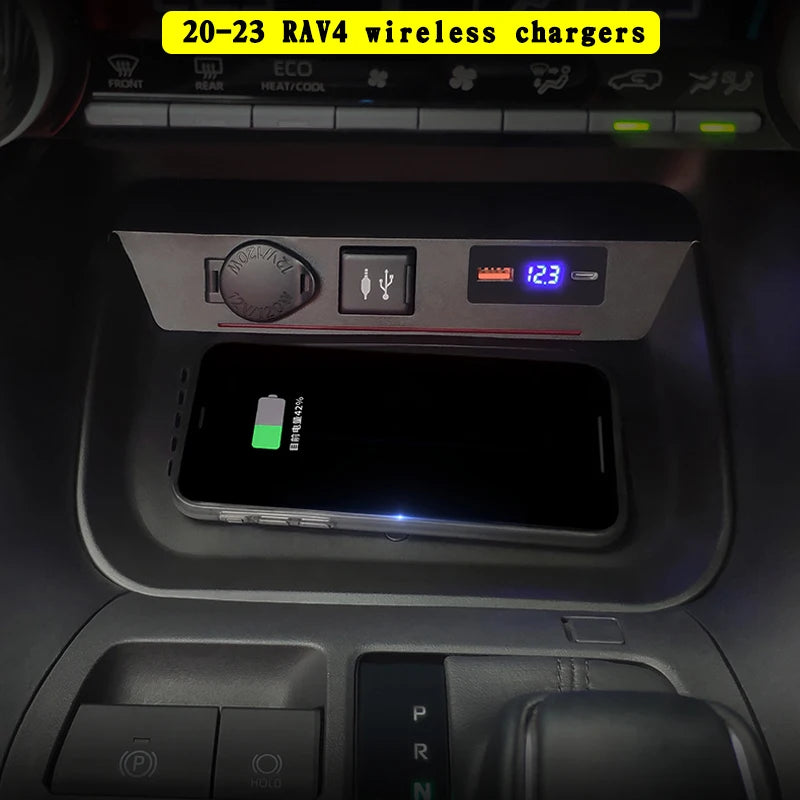 Suitable for 20-25 RAV4 car phone wireless chargers