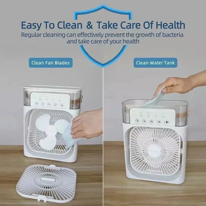 3 in 1 Portable Air Cooler LED Night Light Humidifier